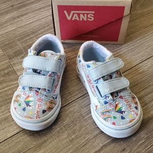 Vans Rainbow toddler/ size 4 / Baby blue Vans